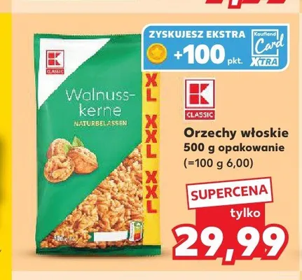 Orzechy włoskie K-Classic promocja w Kaufland