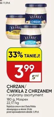 Chrzan/ćwikła z chrzanem promocja w Chata Polska