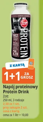 Napój proteinowy Protein Drink Zott promocja w Leclerc