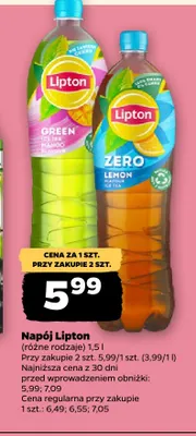 Napój Lipton Green Ice Tea promocja w Netto