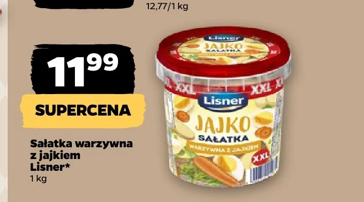 Sałatka warzywna z jajkiem Lisner promocja w Netto