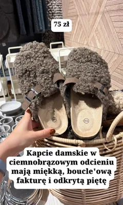 Kapcie damskie boucle promocja w Jysk