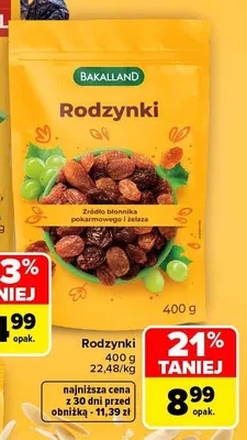 Rodzynki Bakalland promocja w Carrefour