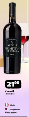 Wino czerwone Vionelli Primitivo di Puglia włoskie promocja w Netto