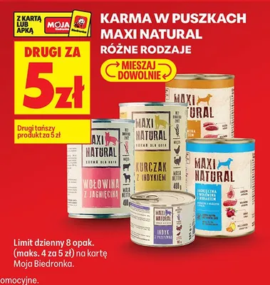 Karma w puszkach różne rodzaje promocja w Biedronka