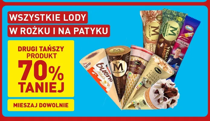 Lody na patyku Magnum Double Hazelnut promocja w Aldi