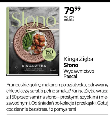 Książka Słono Kinga Zięba oprawa miękka Pascal promocja w Empik