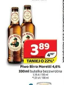 Piwo Birra Moretti 4,6% 330 ml promocja w Delfin