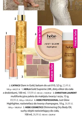 Rozświetlacz do twarzy Hebe Professional Just Glow Highlighter champagne promocja w Hebe