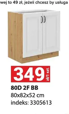 Szafka kuchenna stojąca 80D 2F BB promocja w Merkury Market