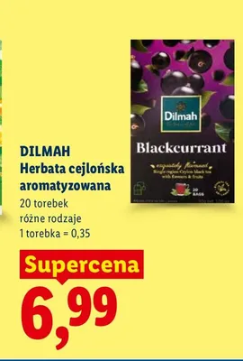 Herbata cejlońska aromatyzowana Dilmah promocja w Lidl
