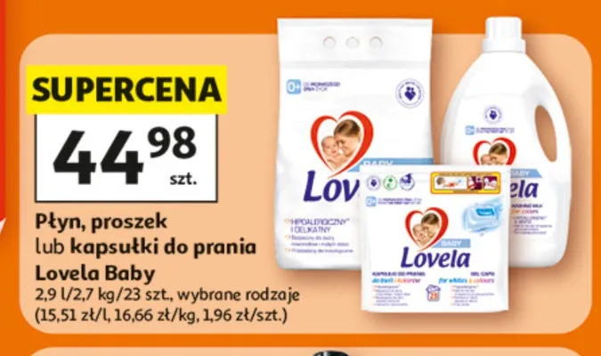 Kapsułki do prania Lovela Baby promocja w Auchan