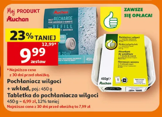 Tabletka do pochłaniacza wilgoci promocja w Auchan