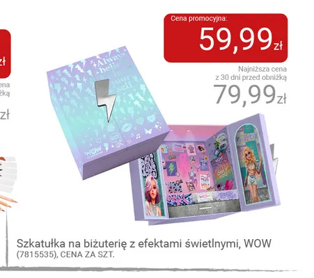 Szkatułka na biżuterię z efektami świetlnymi WOW promocja w Smyk