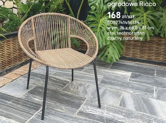 Krzesło ogrodowe Ricco promocja w Castorama