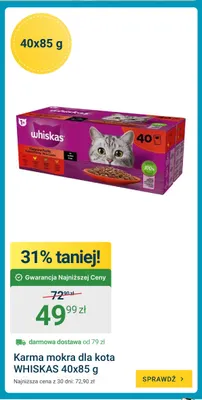 Karma mokra dla kota Whiskas 40-pak 85 g promocja w ERLI