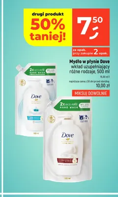 Mydło w płynie Dove Care & Protect wkład uzupełniający promocja w Dealz