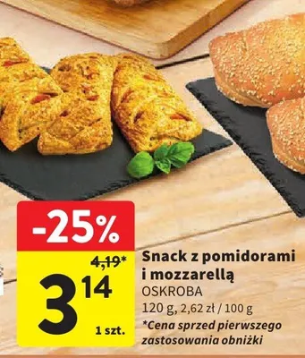 Snack z pomidorami i mozzarellą Oskroba promocja w Intermarche