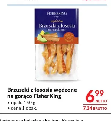 Brzuszki z łososia wędzone na gorąco FisherKing promocja w Makro