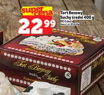 Tort bezowy suchy średni promocja w TOPAZ