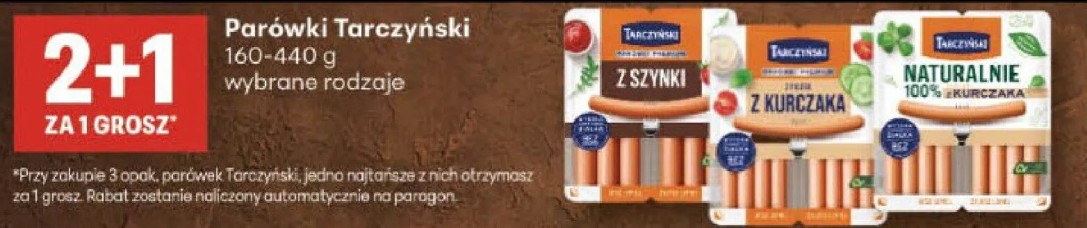 Parówki Tarczyński 160-440g wybrane rodzaje promocja w Delikatesy Centrum