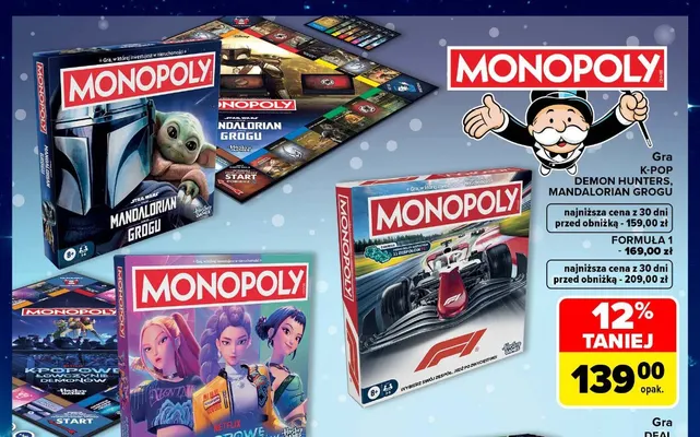 Gra Monopoly Formuła 1 promocja w Carrefour