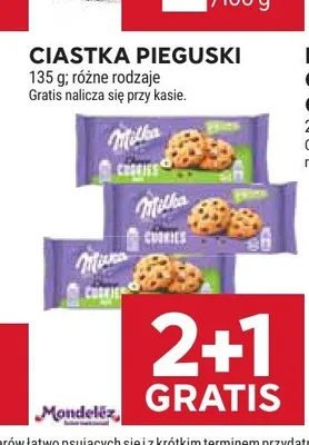Ciastka Pieguski Milka promocja w Stokrotka