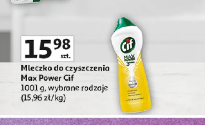Mleczko do czyszczenia Cif Max Power promocja w Auchan
