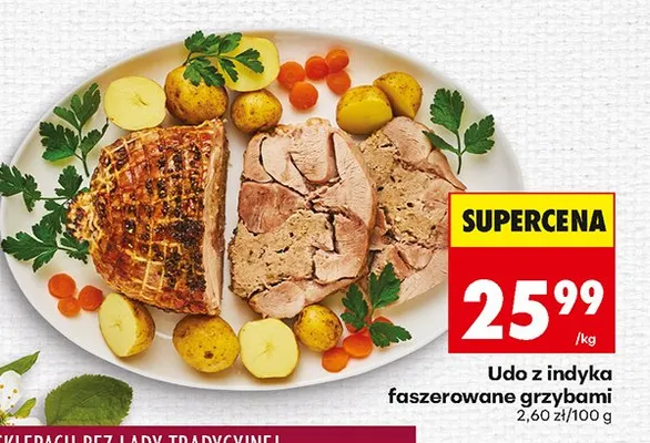 Udo z indyka faszerowane grzybami promocja w Biedronka