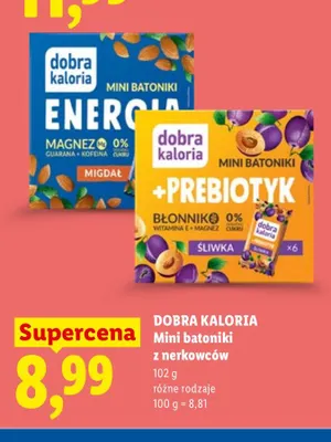 Mini batoniki z nerkowców Dobra Kaloria Energia Migdał promocja w Lidl