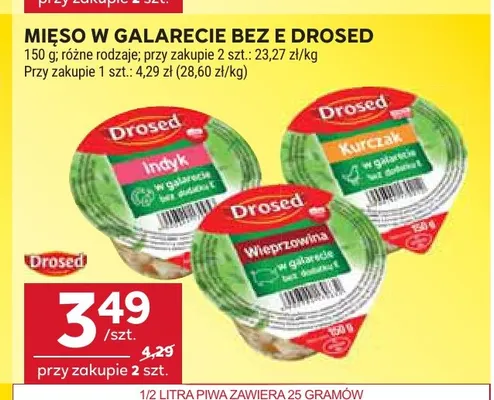 Mięso w galarecie bez E kurczak Drosed promocja w Stokrotka