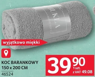 Koc barankowy 150 x 200 cm promocja w Selgros