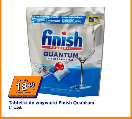 Tabletki do zmywarki Finish Quantum promocja w Action
