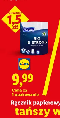 Ręcznik papierowy 3-warstwowy Floralys Big & Strong promocja w Lidl