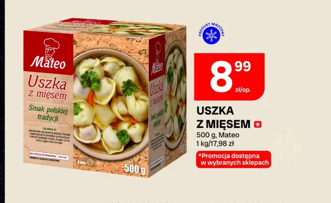 Uszka z mięsem Mateo promocja w Chorten