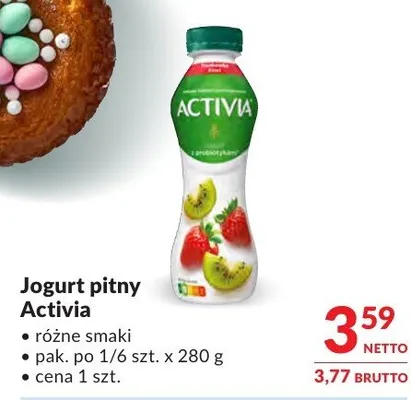 Jogurt pitny Activia promocja w Makro