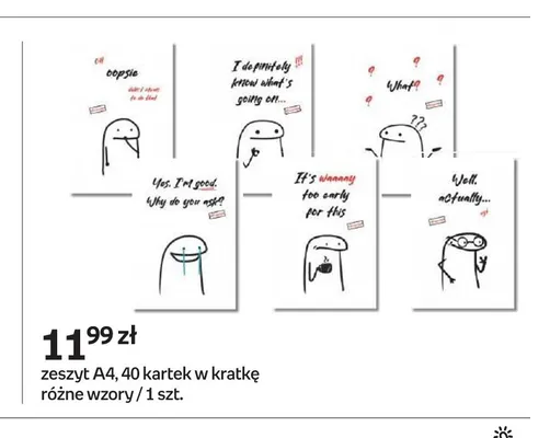 Zeszyt A4 40 kartek w kratkę promocja w Empik
