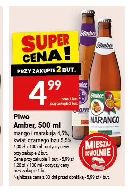 Piwo Amber kwiat czarnego bzu 5.5% promocja w Twój Market