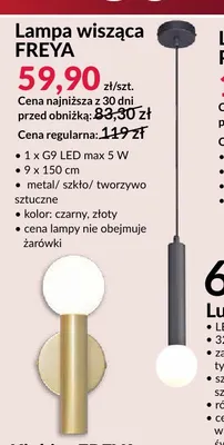 Lampa wisząca Freya promocja w Salony Agata
