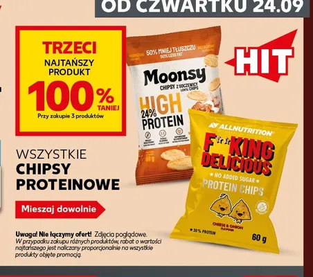 Chipsy proteinowe F**king Delicious Cheese & Onion Allnutrition promocja w Kaufland