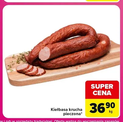 Kiełbasa krucha pieczona promocja w Carrefour Express