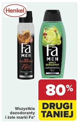 Wszystkie dezodoranty i żele marki Fa promocja w Carrefour Market