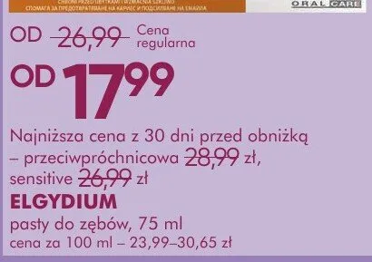 Pasty do zębów ELGYDIUM Sensitive, przeciwpróchnicowo pasty do zębów promocja w Makro