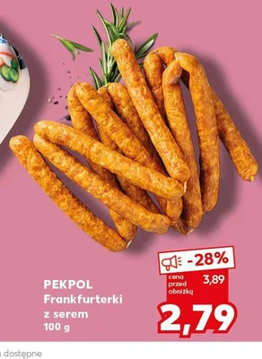 Frankfurterki z serem Pekpol promocja w Kaufland