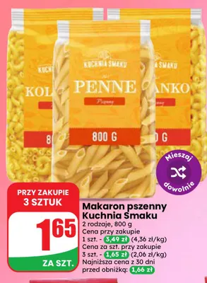 Makaron pszenny Kuchnia Smaku promocja w Dino