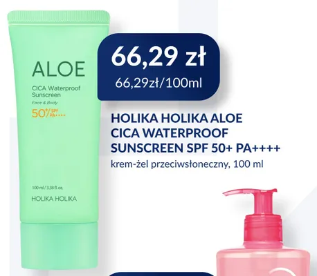 Krem-żel przeciwsłoneczny Holika Holika Aloe Cica Waterproof Sunscreen SPF 50+ PA++++ promocja w DOZ.PL