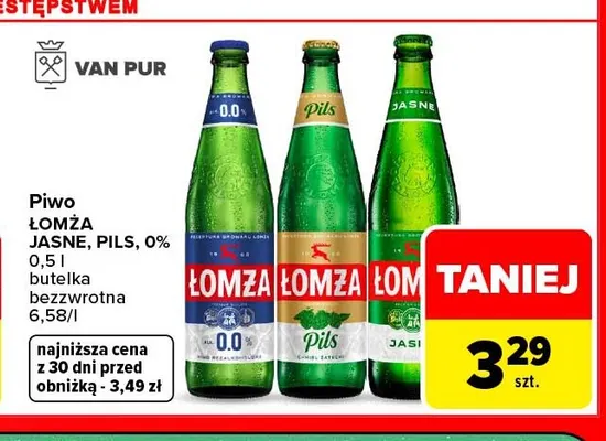Piwo Łomża promocja w Carrefour