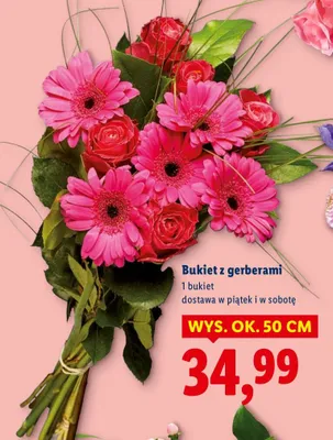 Bukiet z gerberami promocja w Lidl