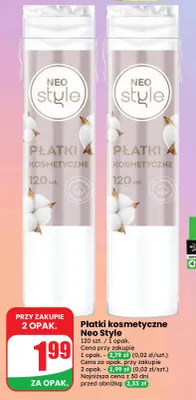 Płatki kosmetyczne Neo Style promocja w Dino