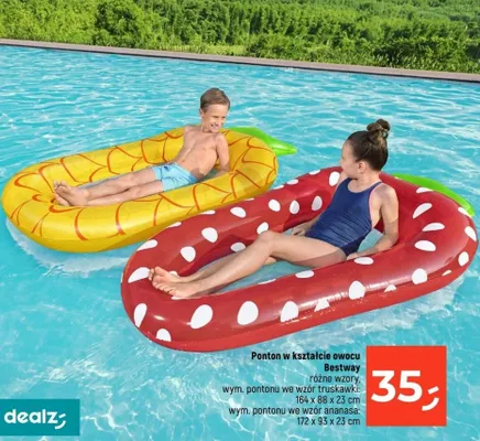 Ponton w kształcie owocu Bestway we wzór ananasa 172x93x23cm promocja w Dealz